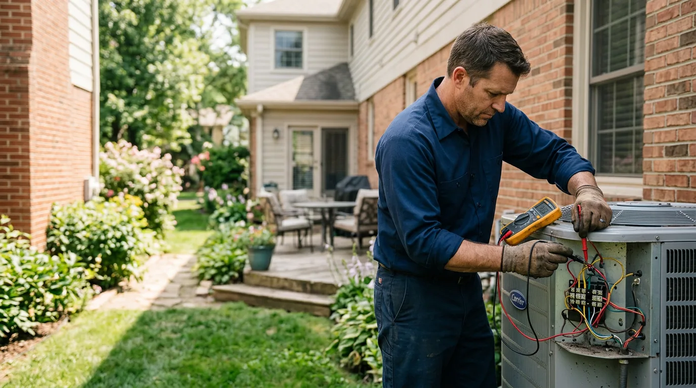 HVAC technician working near Christiansburg, OH